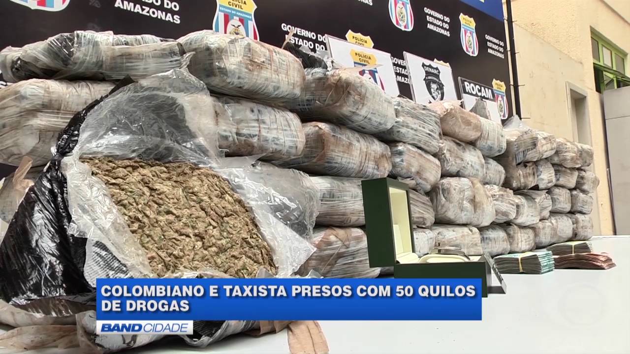 Colombiano e taxistas são presos com drogas avaliadas em R$ 400 mil