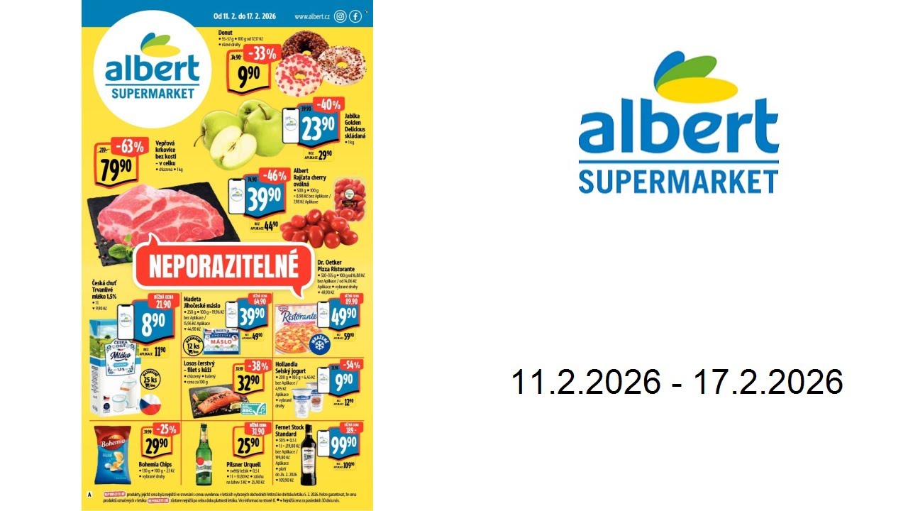 Leták Albert Supermarket - Neporazitelné - 11.2.2026 - 17.2.2026
