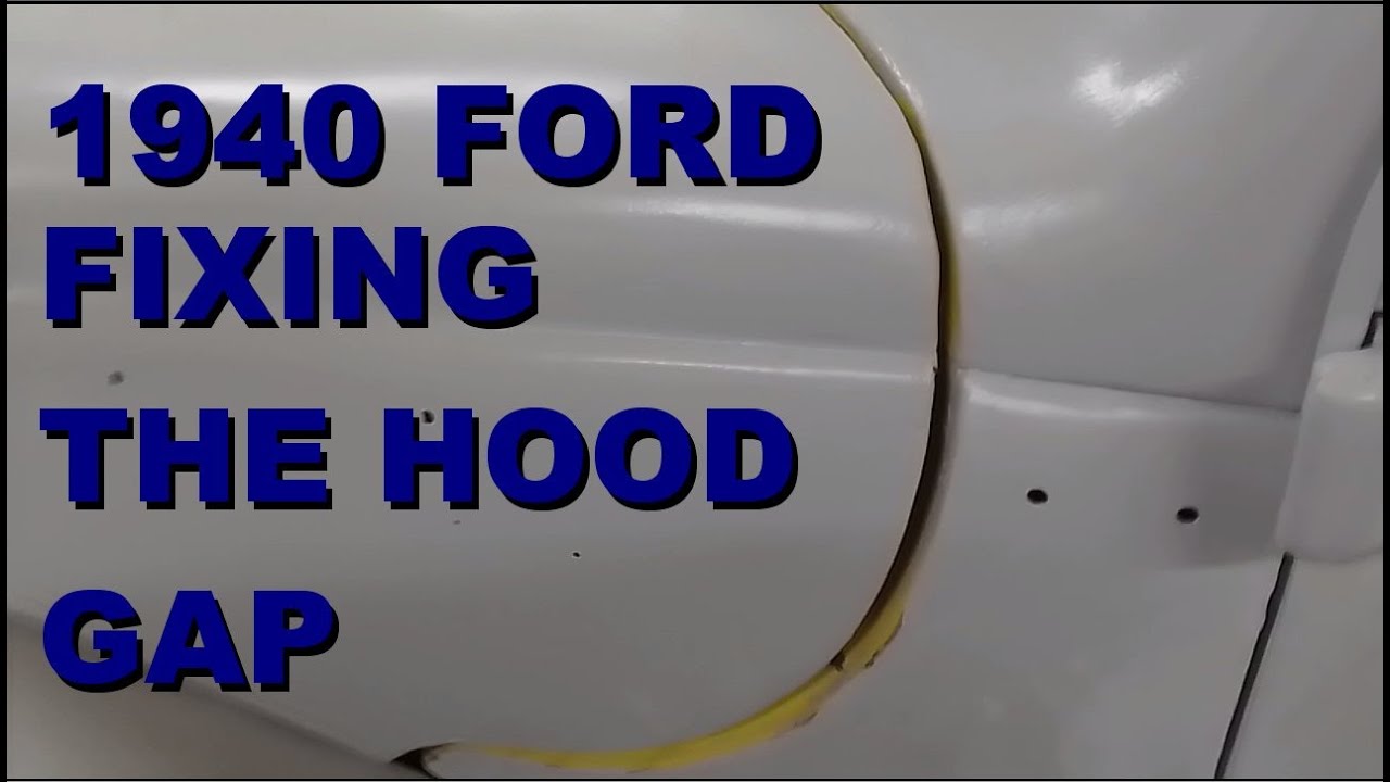 Welding up hood gaps on the 1940 Ford                                   #40 Ford #hot rod #1940ford
