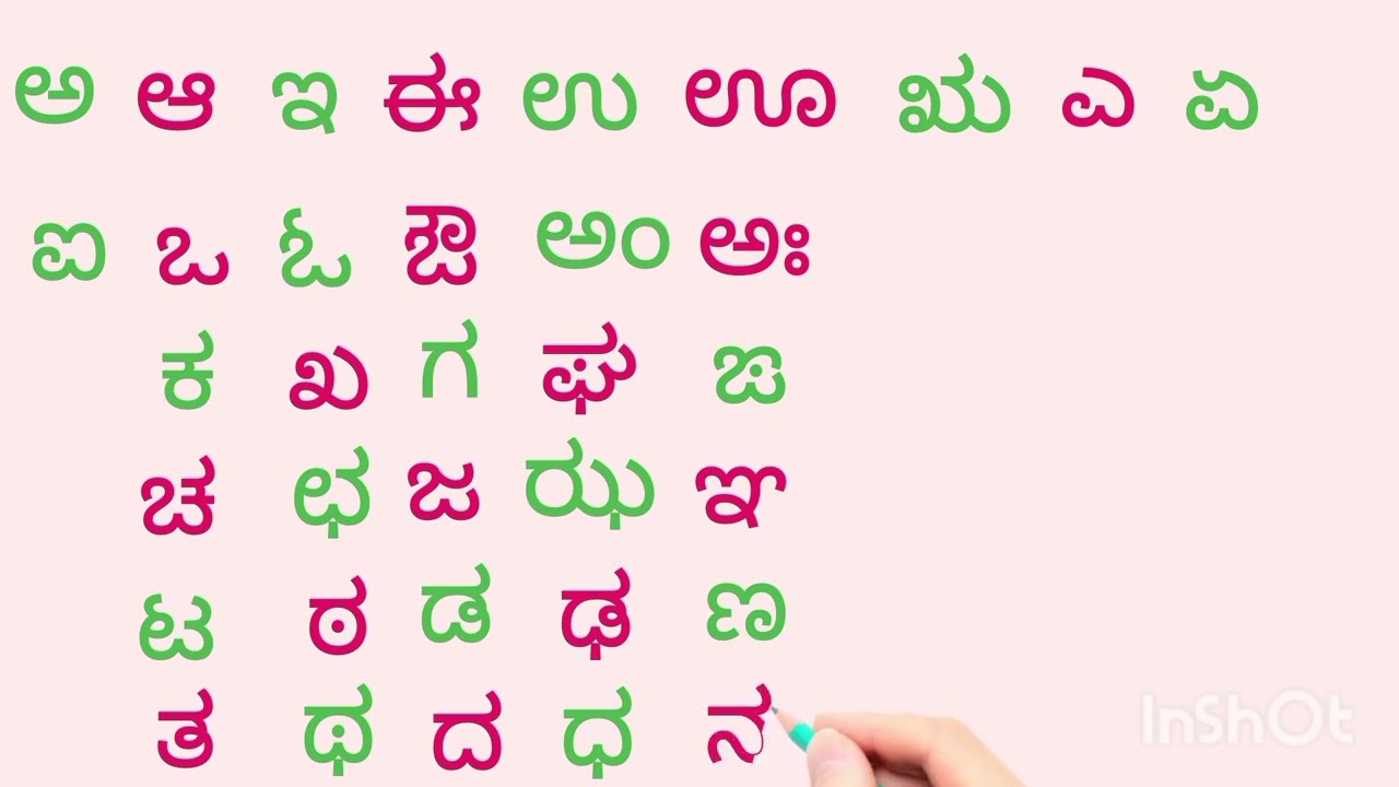Kannada alphabets/ kannada varnamalee/ಕನ್ನಡ ಅಕ್ಷರಗಳು /ಅ ಆ ಇ / Kannada alphabets writing and reading
