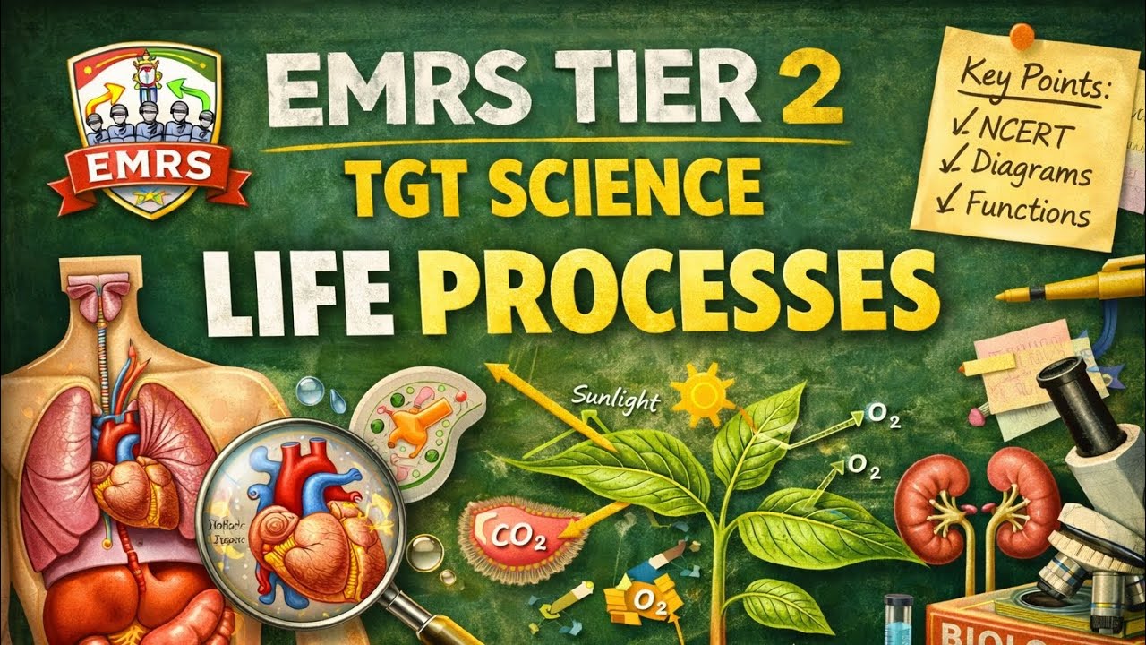 🔴🟡Life Processes Biology | EMRS TGT Science Tier-2 #emrs#yt #emrsrecruitment#emrsmains #emrsscience 