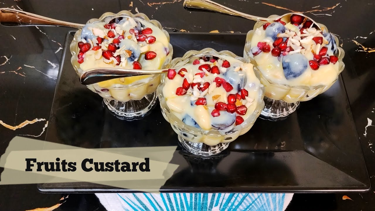 Fruits Custard #food #fruits #custard #fruitscustard #easyrecipe #fyp 