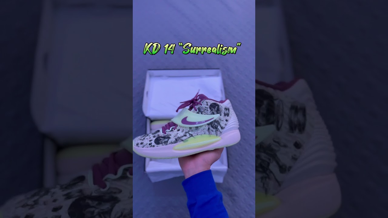 Traction test of the Nike KD14 in the &ldquo;Surrealism&rdquo; #kevindurant #basketballshoes