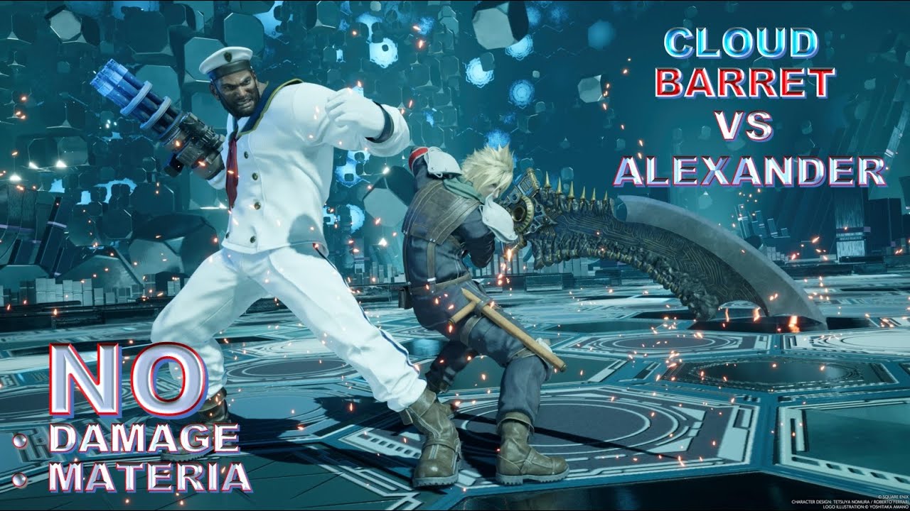 FFVII REBIRTH CLOUD & BARRET VS ALEXANDER FULL MIGHT NO MATERIA NO DAMAGE