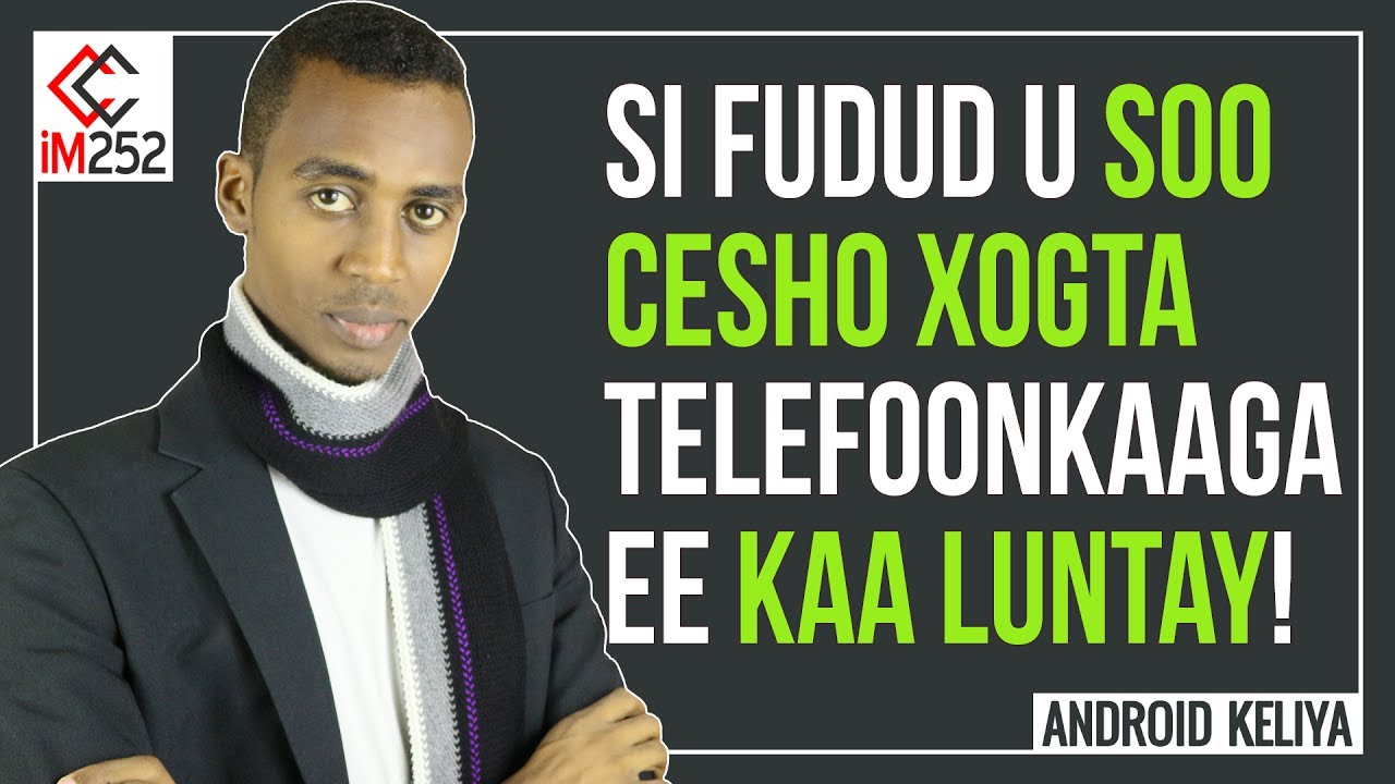 Soo cesho xogta telefoonkaaga ee kaa luntay