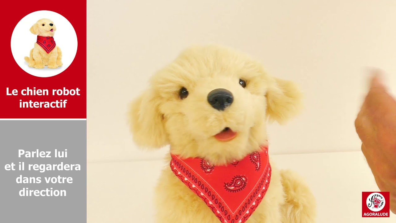 Chien robot interactif - Peluche d'empathie pour seniors d&eacute;sorient&eacute;s