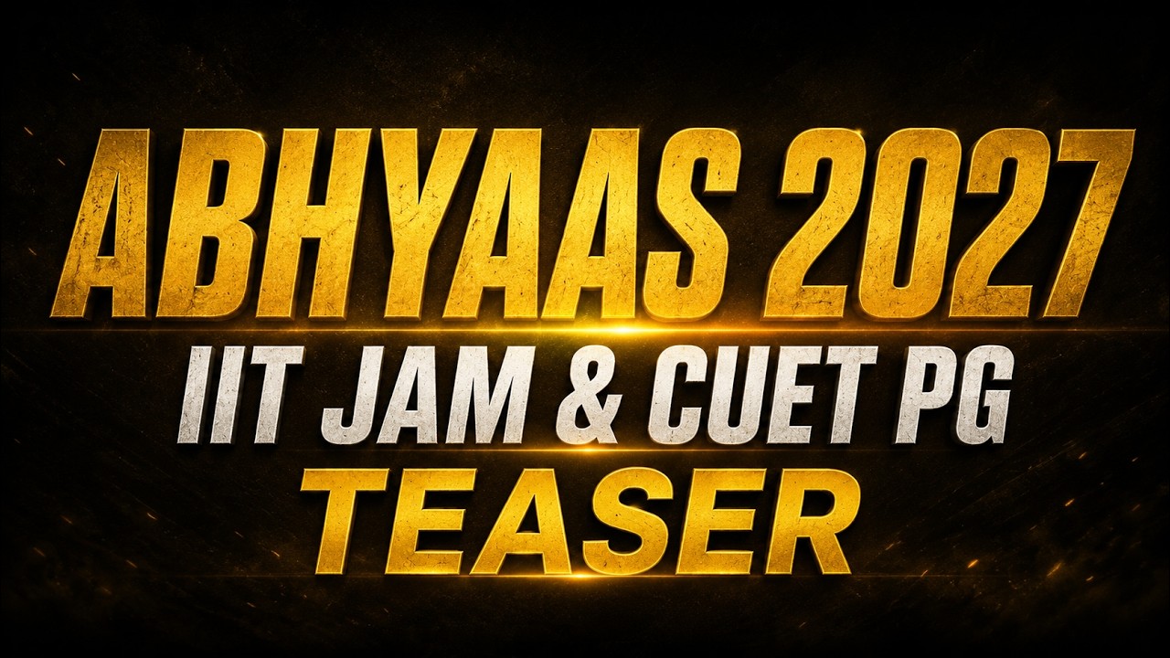 ABHYAAS 2027 is Coming! 🚀 | IIT JAM & CUET PG 2027 Official Teaser