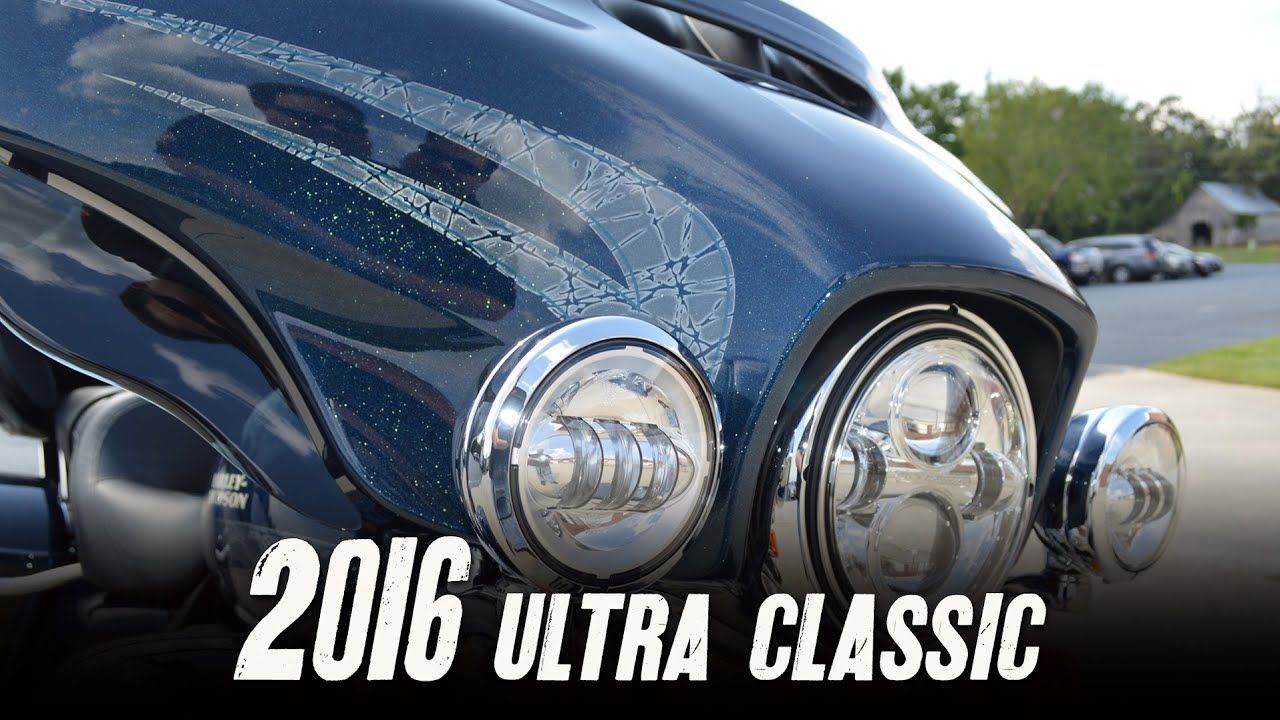 SOLD! 2016 Ultra Classic Harley-Davidson FLHTCU Cosmic Blue Pearl Vance & Hines Pipes