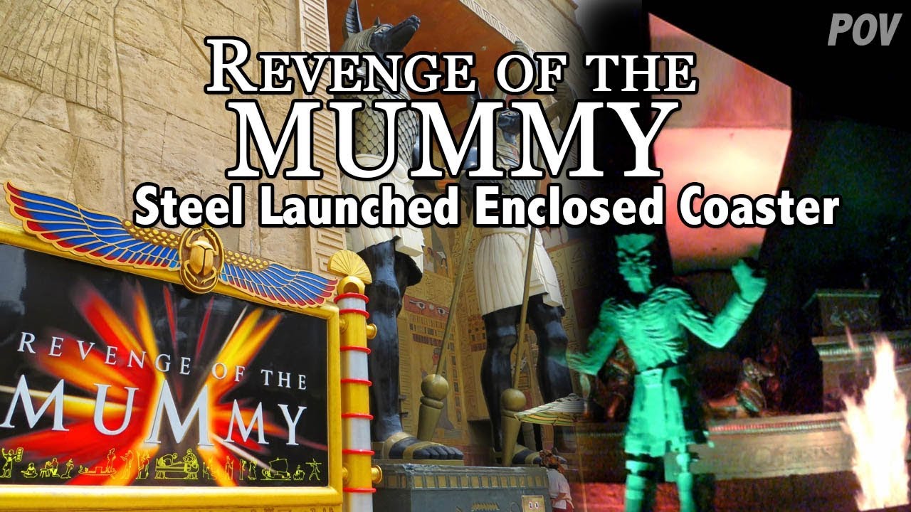 Revenge of the Mummy on-ride POV, Universal Studios Singapore