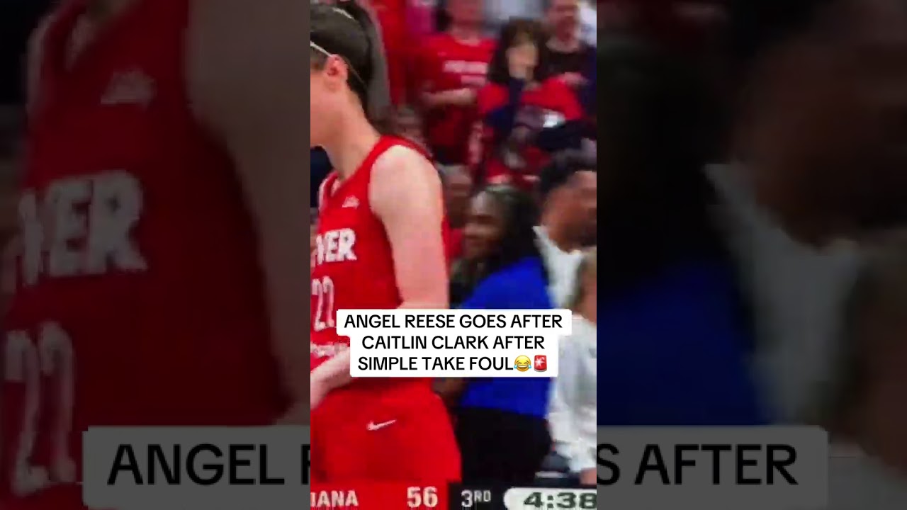 Caitlin Clark Attacked By Angel Reese.. #caitlinclark #angelreese #wnba #fypshorts
