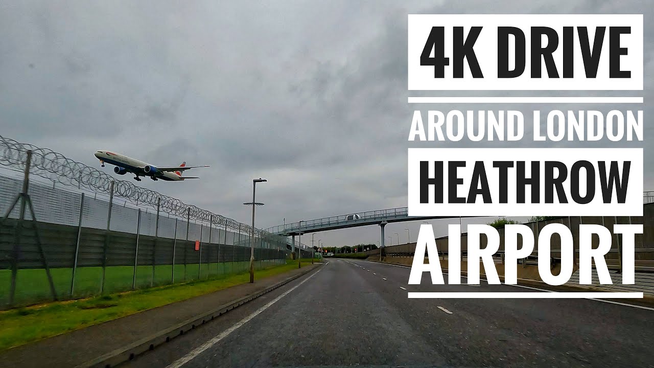 4K London Heathrow Airport Ring Road POV Drive