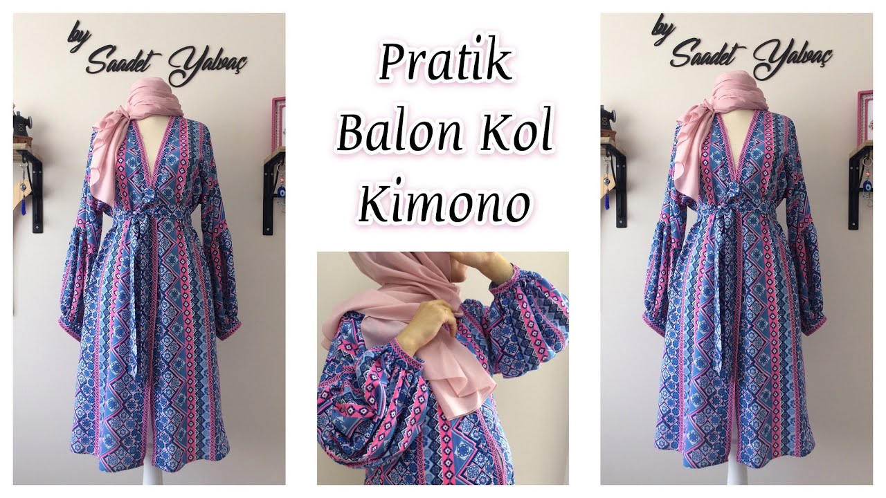 PRATİK KESİM BALON KOL KİMONO DİKİMİ | Saadet Yalvaç
