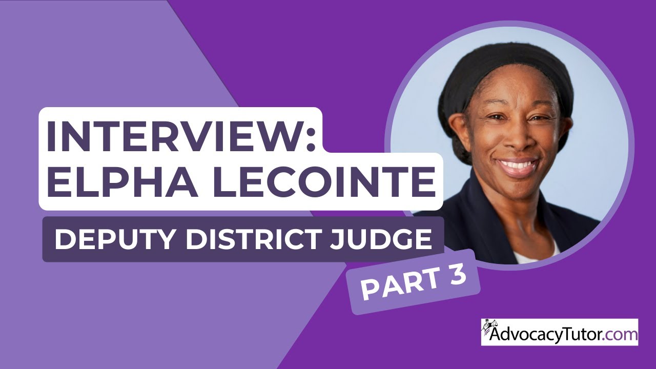 My Funniest Moment in Court - An Interview with Deputy District Judge Elpha LeCointe Part 3