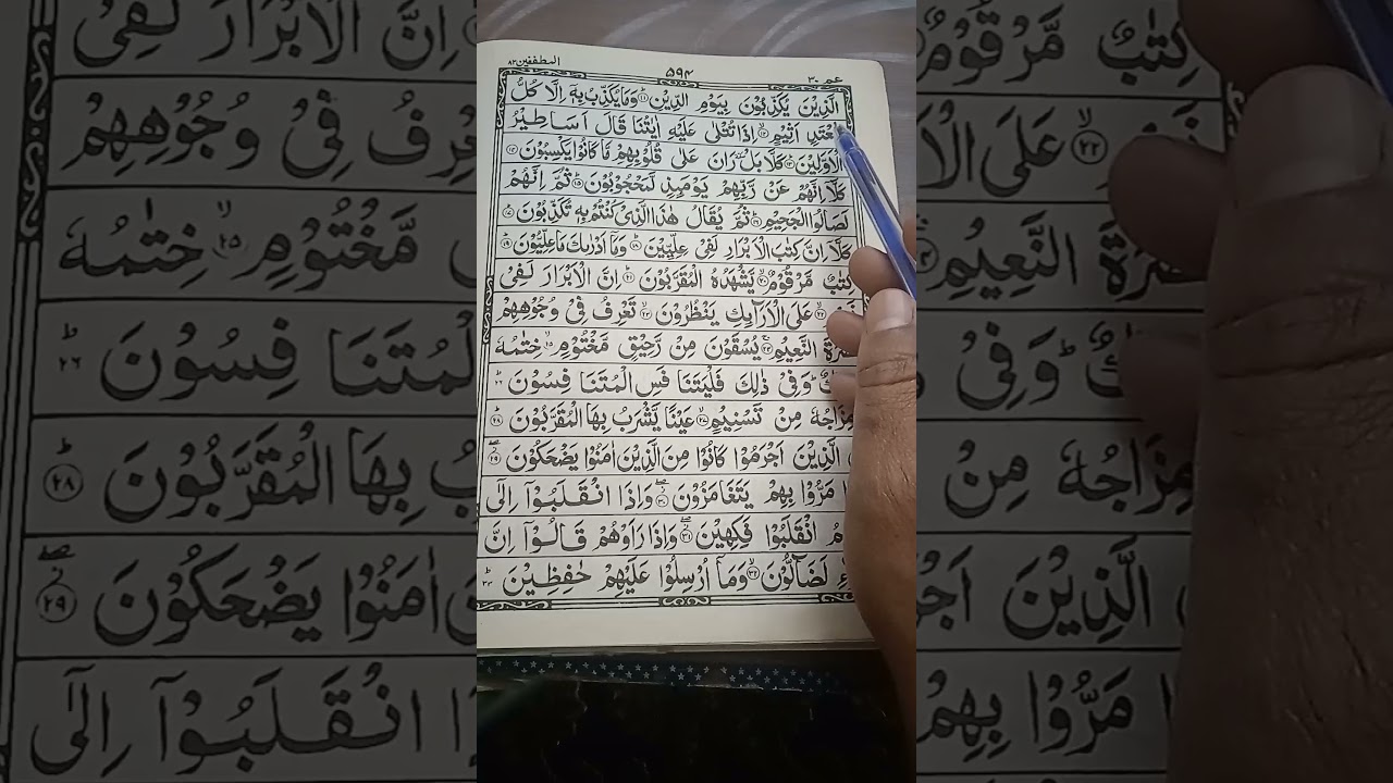 Surah mutaffifeen tilawat and tarjuma Urdu learn reading quran for beginners #shortsfeed #quran