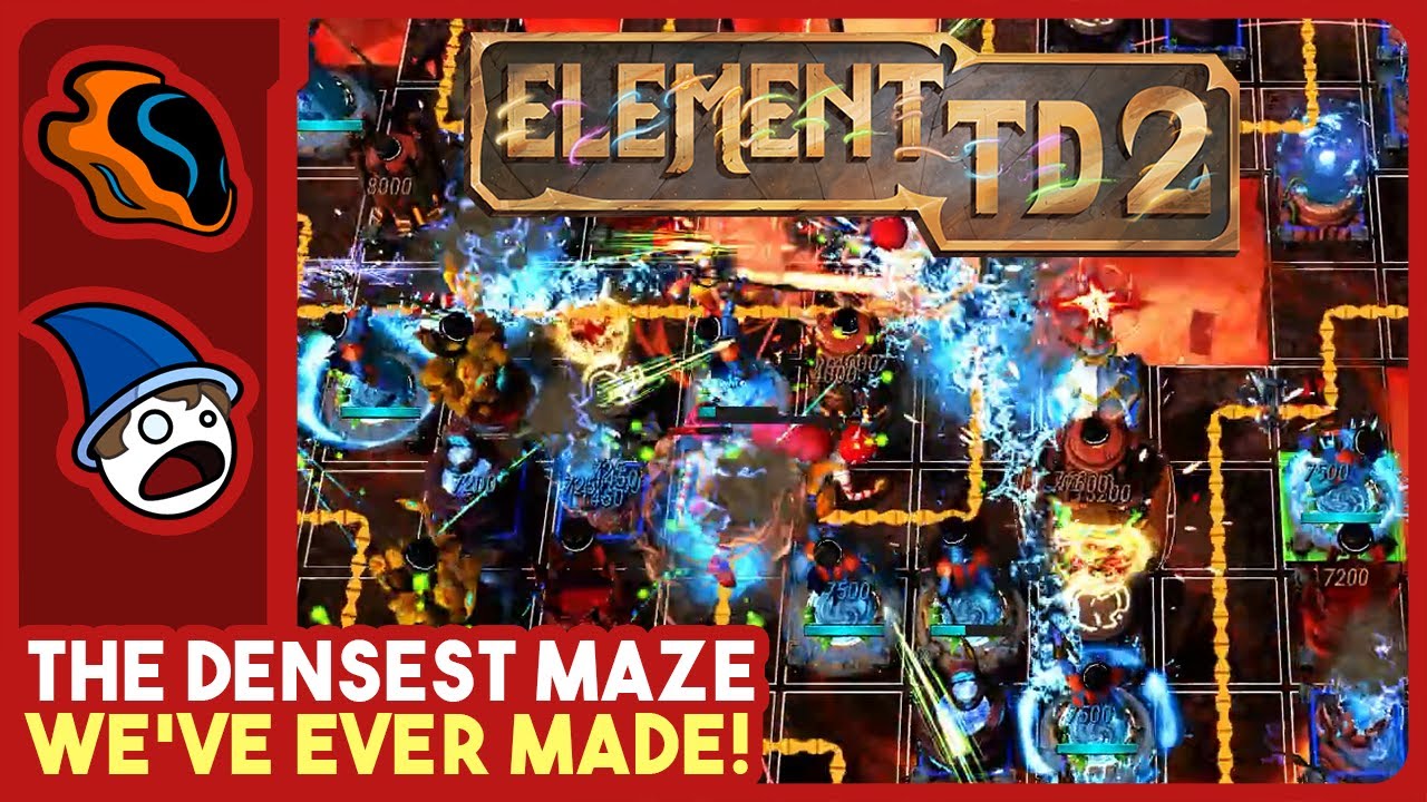The Densest Maze We've Ever Made! - Element TD2: Mazing Expansion [Bro-Op]
