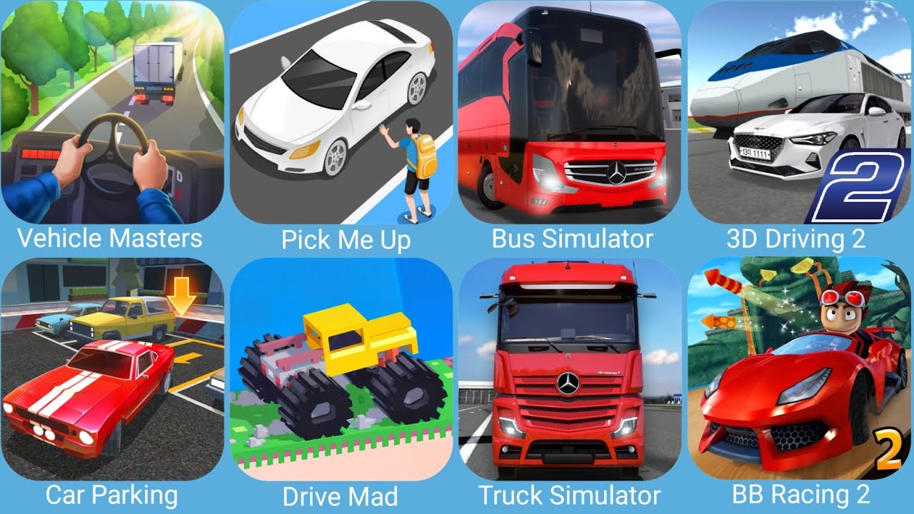 Vehicle Masters,Pick Me Up 3D,Bus Simulator Ultimate,3D Driving Class 2,Truck Simulator Ultimate