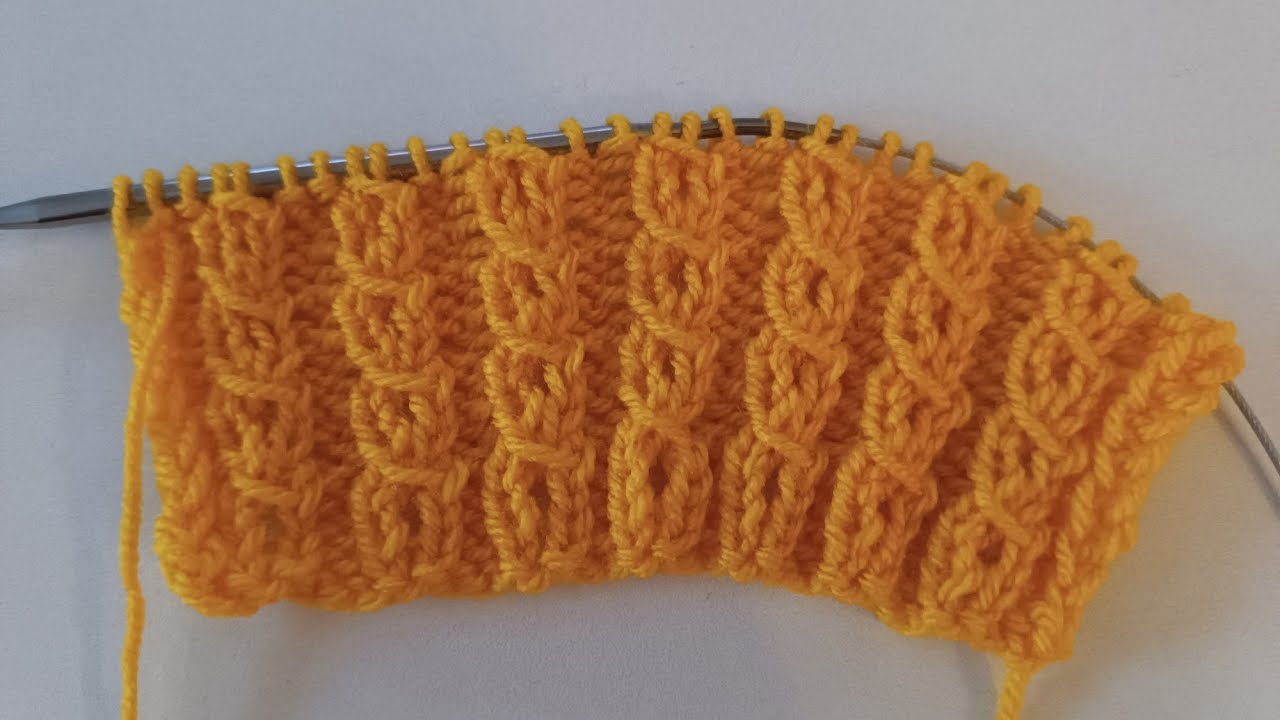 Kaffeebohnenmuster in Reihen stricken für Schals, Mützen, Decken, etc.