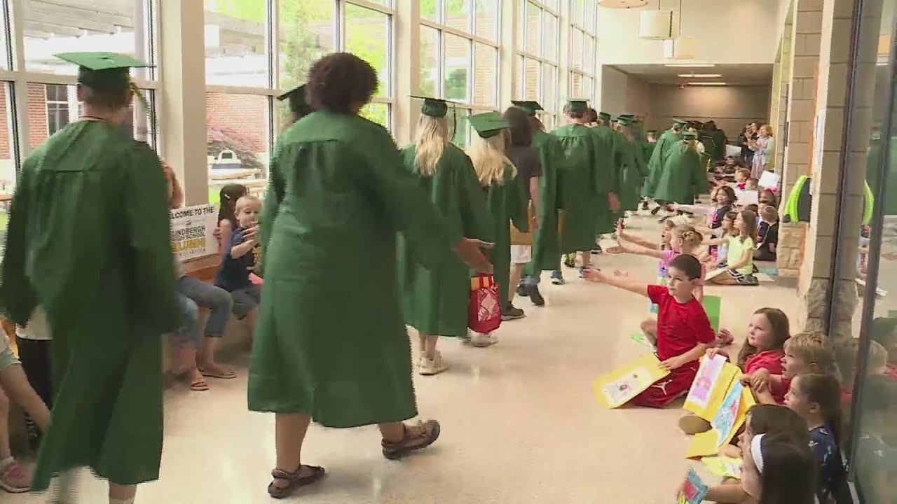 Lindbergh seniors visit old elementary schools before graduation