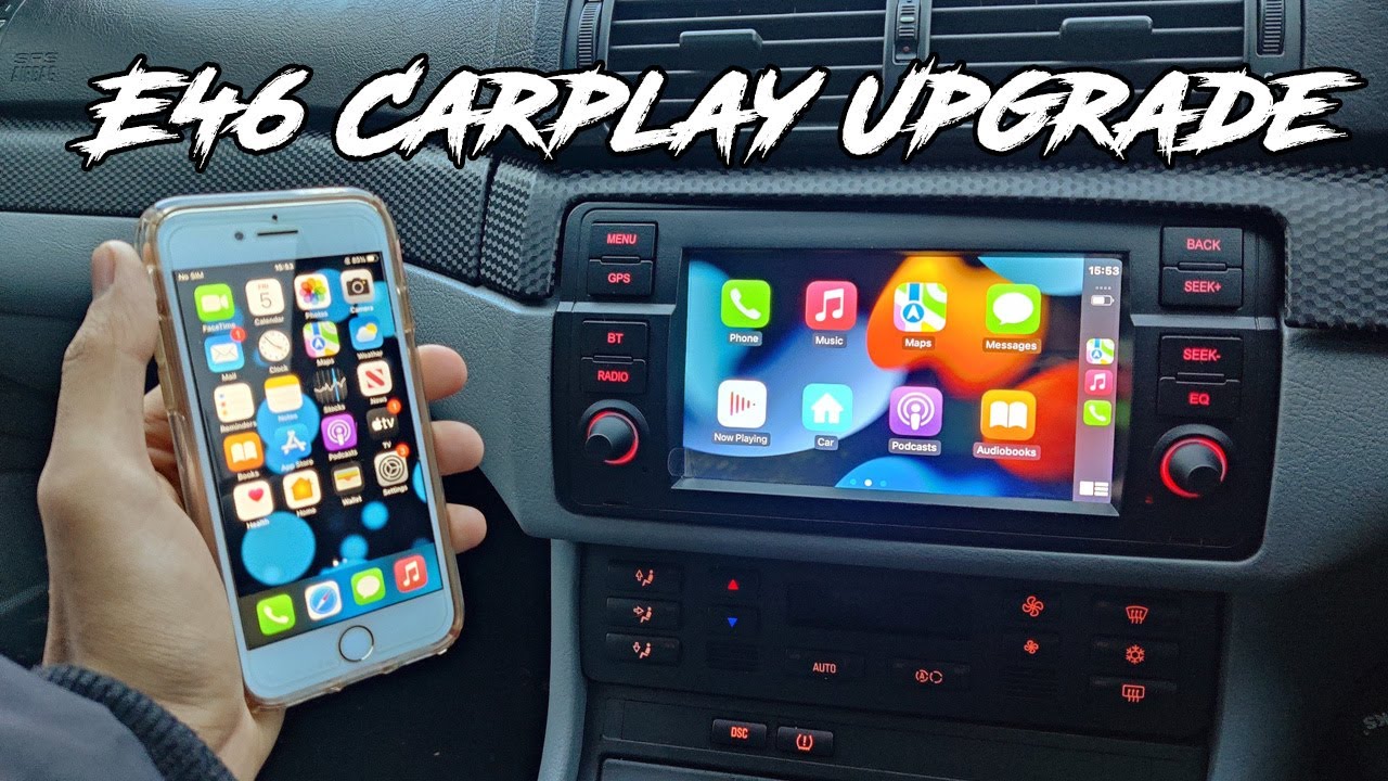 Установка и настройка беспроводной системы CarPlay для BMW E46!