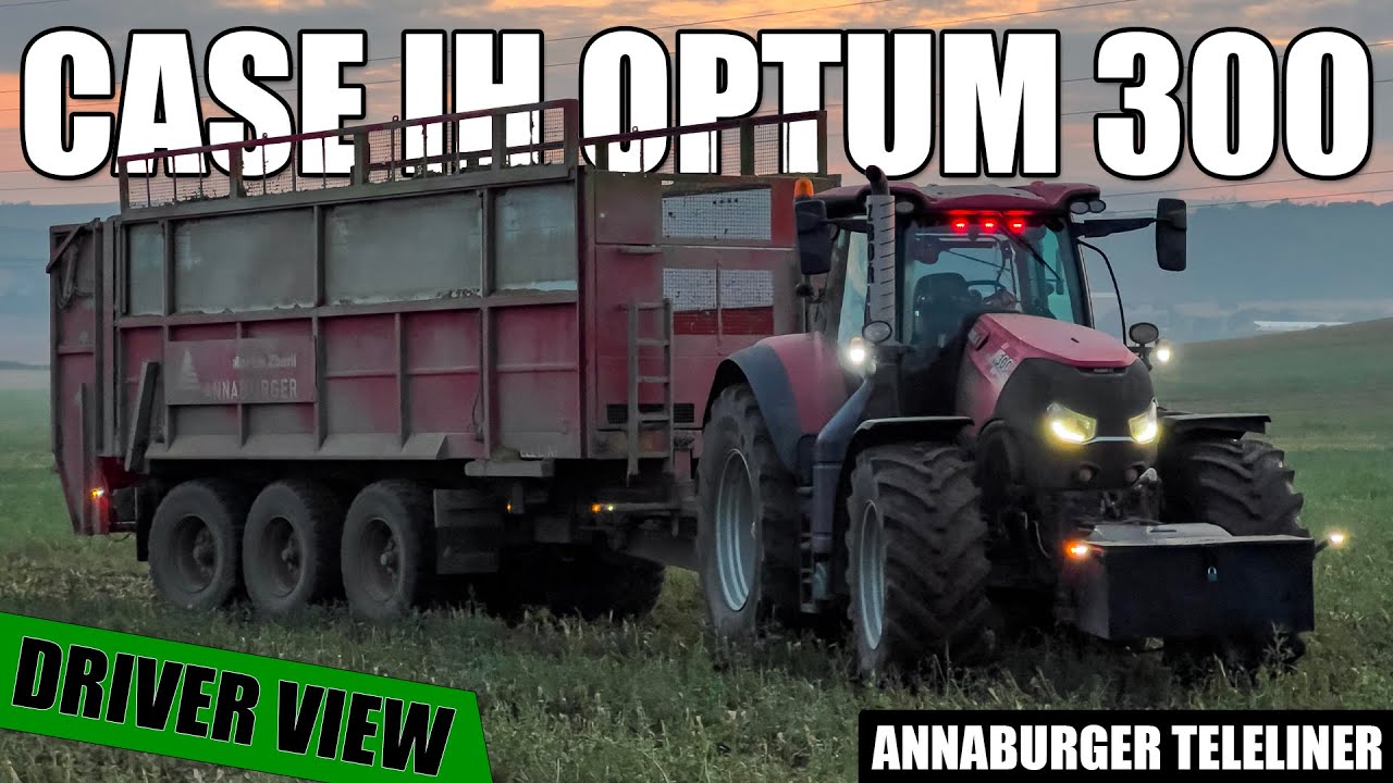 CASE IH OPTUM 300 CVX & ANNABURGER TELELINER | Night Maize Silage 2025 🌽 | GoPro & driver view