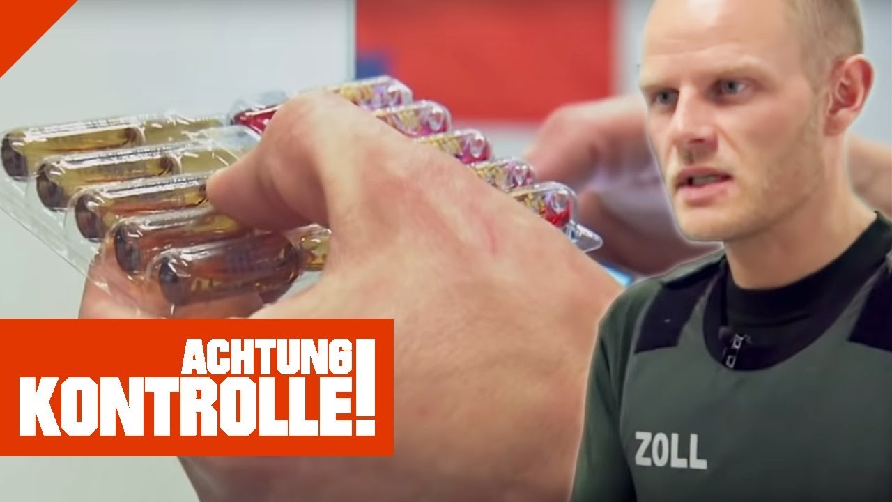 Verdächtige Ampullen im Zoll! Handelt es sich um Anabolika? | Achtung Kontrolle | Kabel Eins