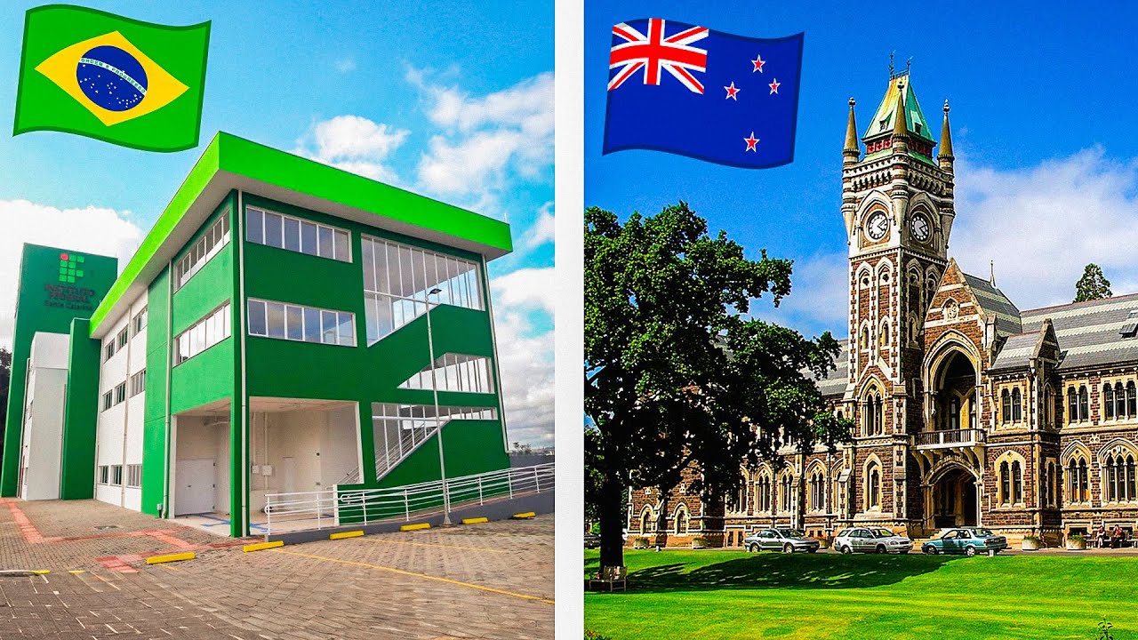 A BRUTAL DIFERENÇA entre FACULDADES - Brasil vs Nova Zelândia