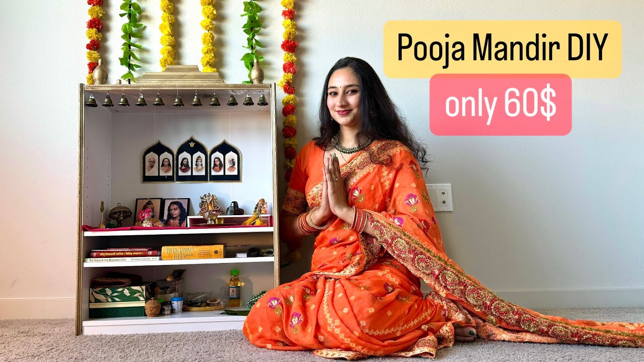 Beautiful DIY Pooja Mandir in USA under 60$ | Budget Friendly | Easy Step-by-Step Guide