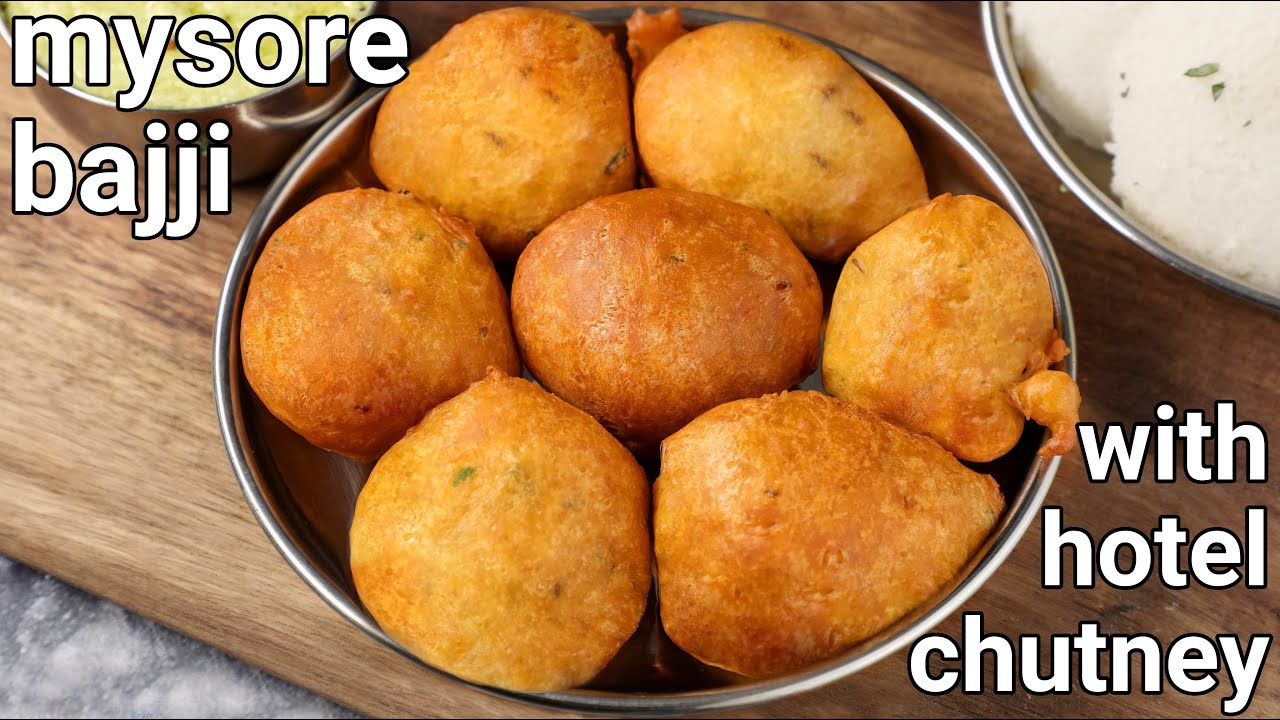 stret style mysore bonda recipe with spicy chutney | soft tea time snack mysore bonda - hebbars