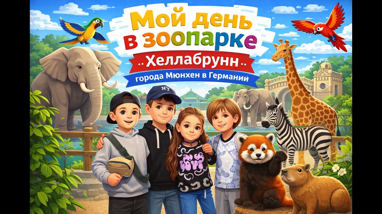 Мой день с друзьямив зоопарке 🐘 Хеллабрунн | Мюнхен, Германия 🇩🇪