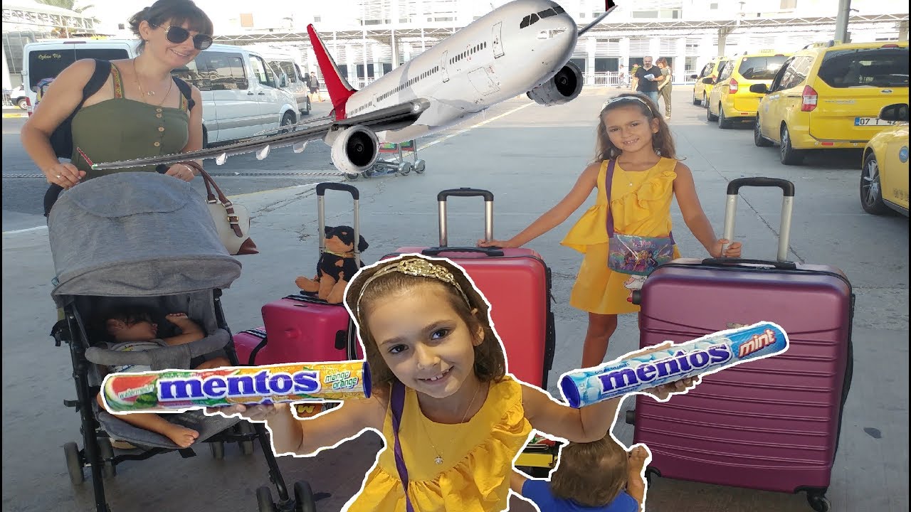 DEV MENTOSLAR. HAZIRLIKLAR TAMAM. HAVAALANINA GİDİYORUZ. EĞLENCELİ SEYAHAT VLOG VİDEOSU