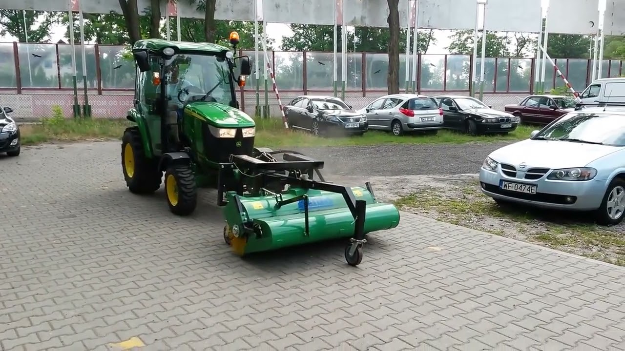 John Deere 3045R Compact Tractor With Front Mount Brush