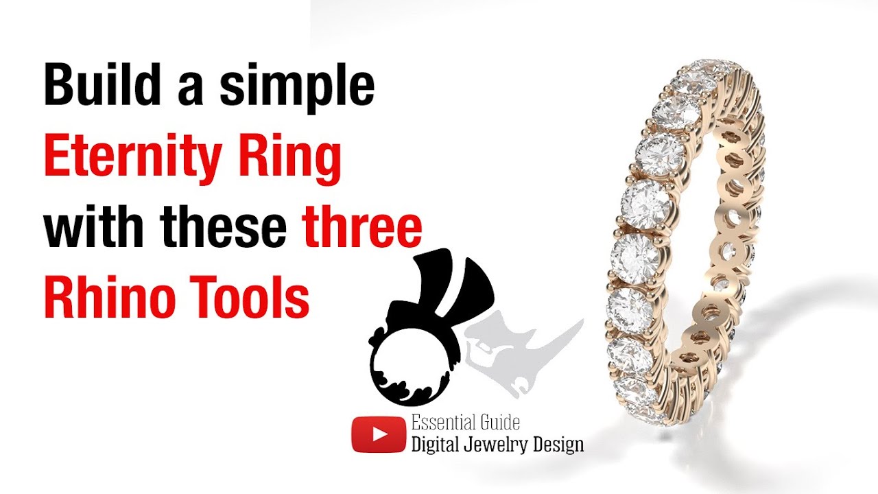 Simple Eternity Ring #rhinoceros3d #rhinotutorial #eternityring