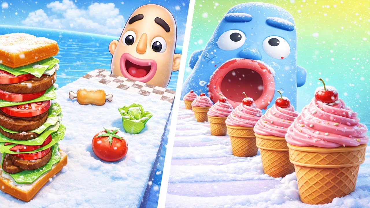 Sandwich Runner 🆚 Stacky Ice Cream Runner🌻🧿🌺🌈Max Levels Walkthrough Android IOS Update Gameplay70492