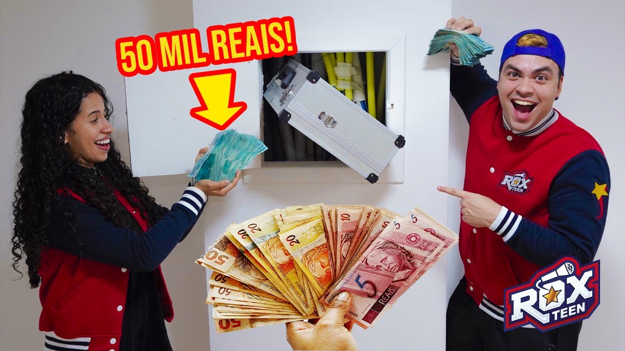 ENCONTRAMOS R$50,000 EM UMA MALETA ESCONDIDA!!! PIQUE ESCONDE - DESAFIOS DA ROX TEEN.