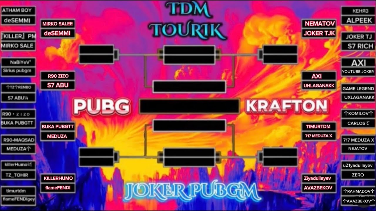 TDM TURNIR YUTUQ UC 1/8 FINAL(JOKER PUBGM )