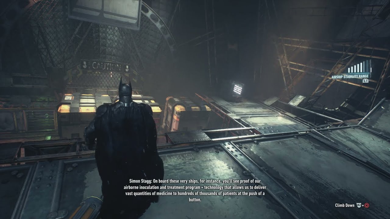BATMAN: ARKHAM KNIGHT-Stagg Airship Riddler Trophies, Riddles, and Breakable Objects