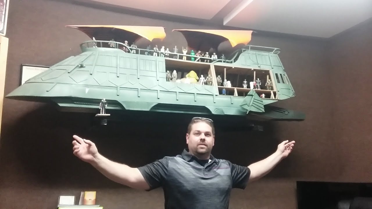 Vintage Star Wars Custom 1984 Jabba Sail Barge 7 FOOT LONG!