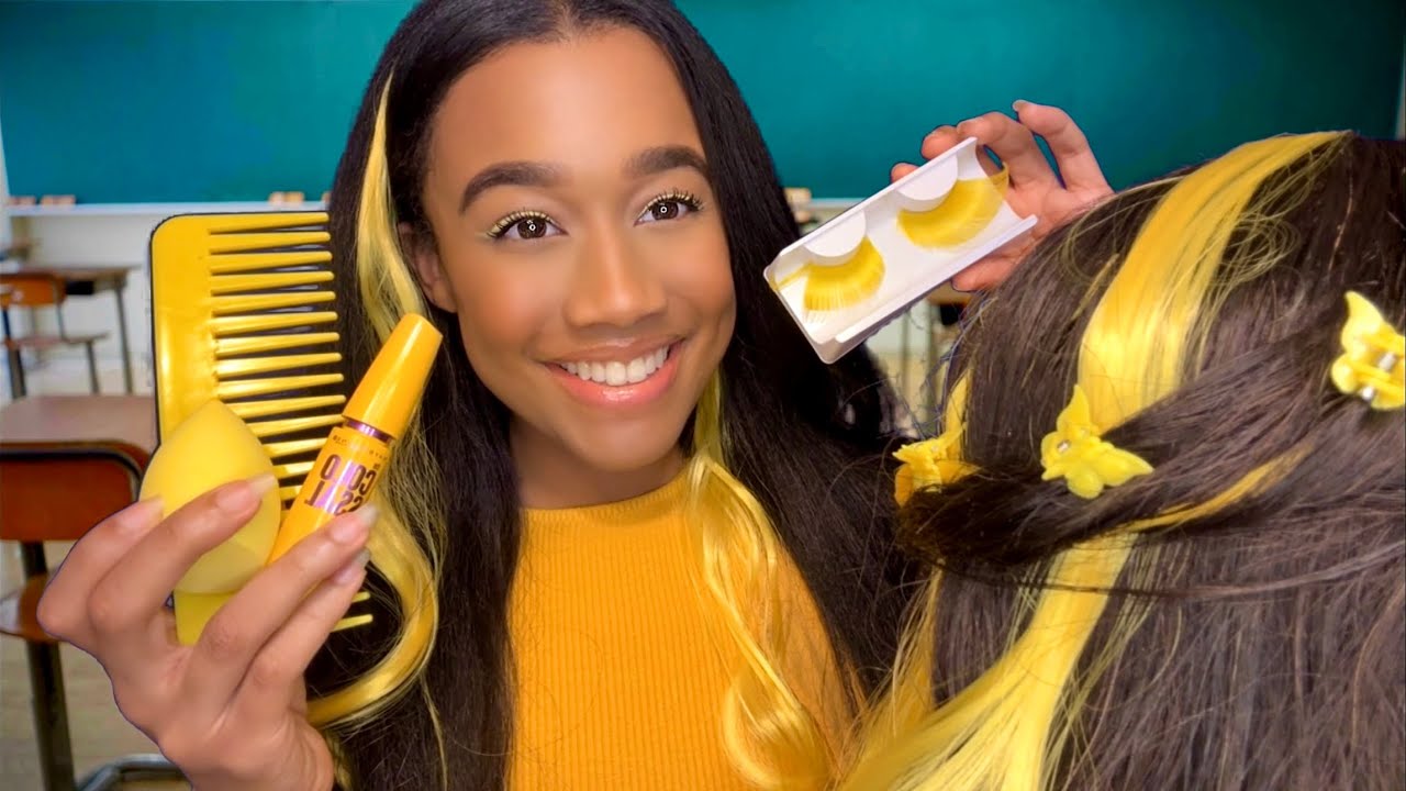 ASMR The Girl Behind You In Class Is Obsessed W/ The Color Yellow 💛🌼 Personal Attention ASMR