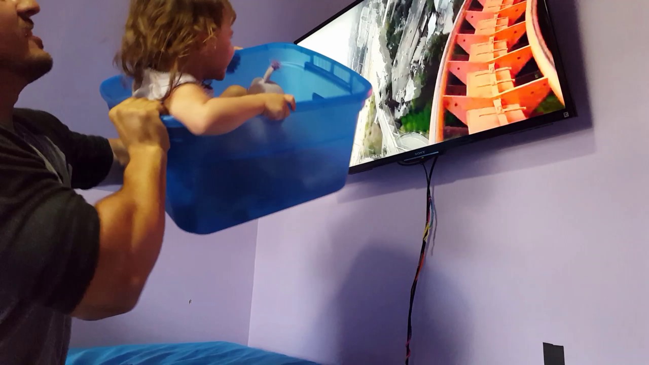 Dad and Daughter Pretend Roller Coaster