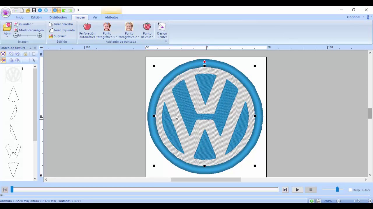 Como Hacer un Ponchado Automatico Bordado con Pe Design Next