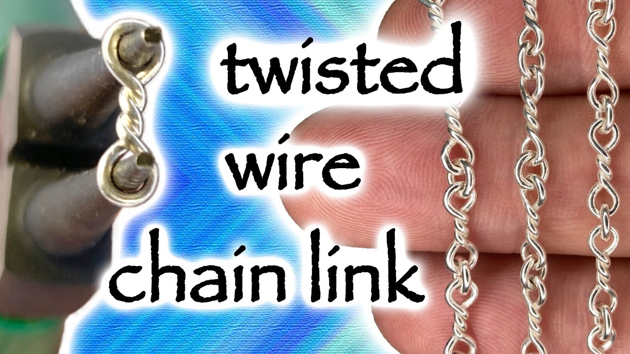 How to make a basic twisted silver wire link chain.