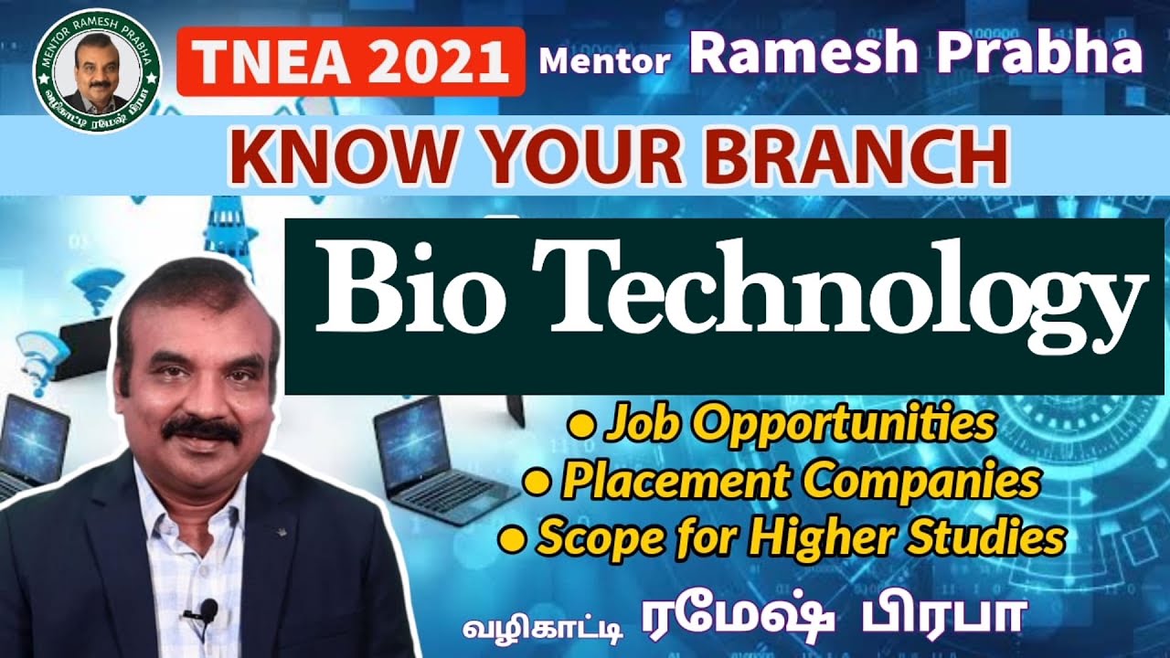Bio-Technology | Know Your Branch | Prof.Dr.K.Sankaran | Mentor Ramesh Prabha