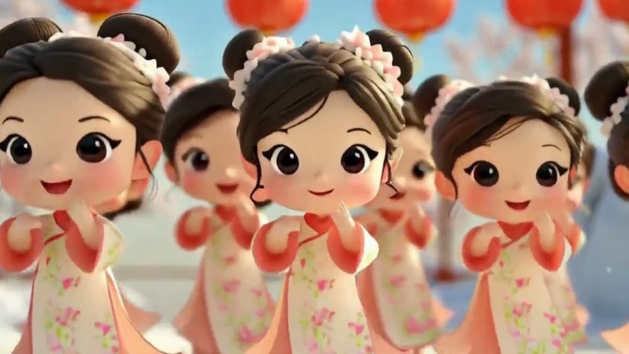 Đón Xuân 🌸 Chibi Spring Dance | Cute 3D