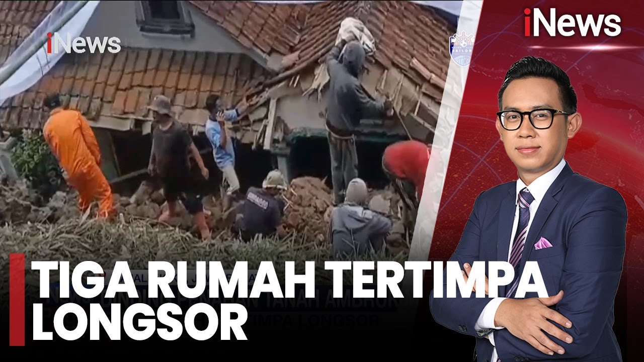 Longsor Majalengka! Tembok Penahan Tanah Jebol Saat Hujan Deras |iNews Pagi (24/11)