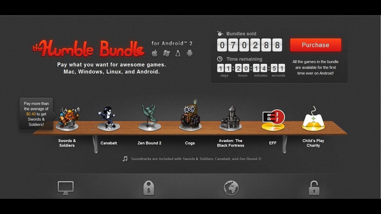 Humble Bundle 2 - Bundle of Apps for MAC, Windows, Linux, and Android