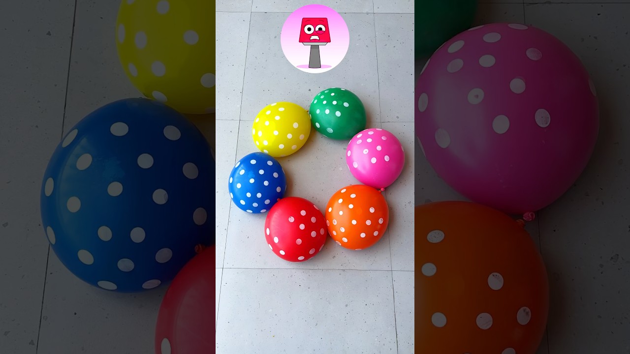 Color Dot Balloon Pop Challenge! 😱 | Find the Hidden Surprise Inside #satisfying #balloonpopping