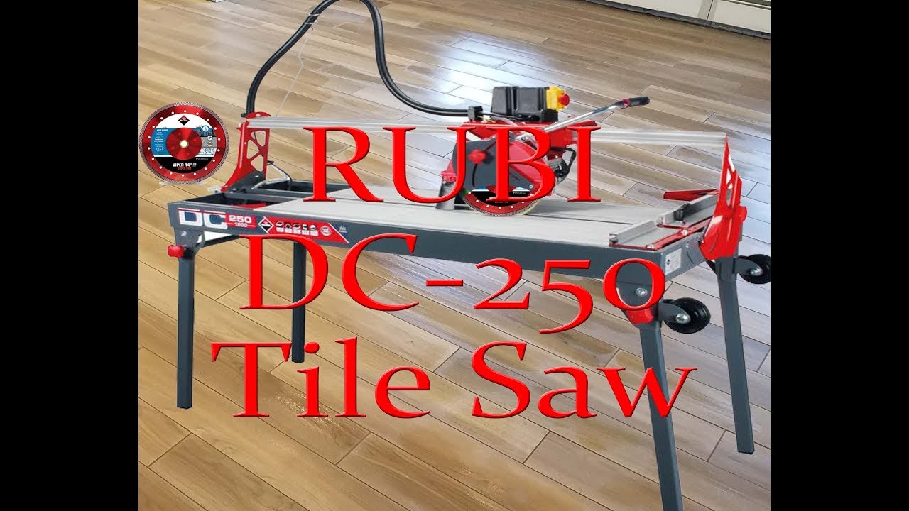 Демонстрация и обзор мостовой плиткорезной пилы Rubi DC 250.
