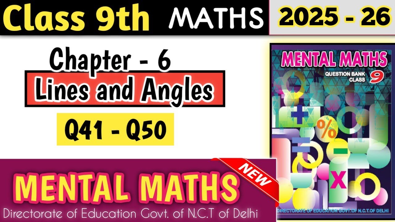 Mental Maths Class 9 Chapter 6 Lines and Angles | Q41 - Q50