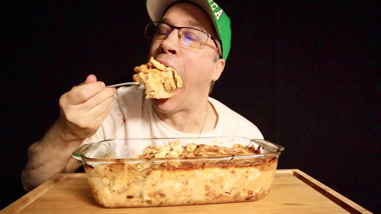 ASMR • Chili • Chicken • Alfredo • Lasagna • Mukbang  Feast |  Seanusca Food ! (No Editing)