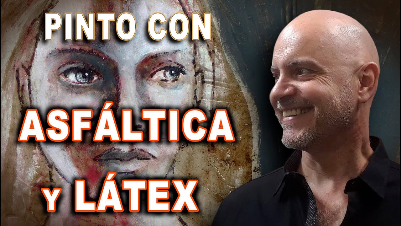 CREA UN CUADRO con PINTURA ASFÁLTICA y LÁTEX!!!